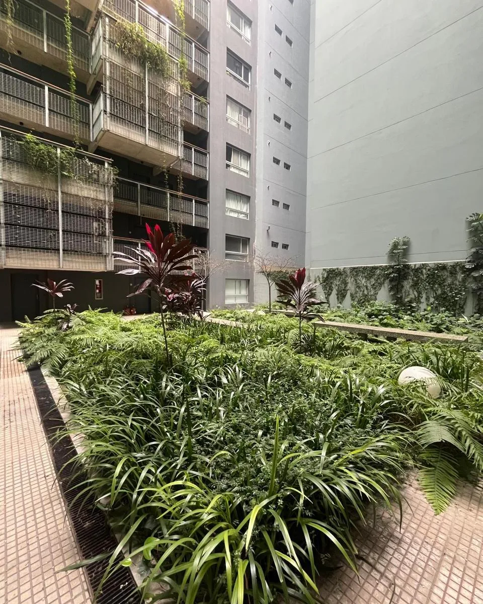 Studio with balcony and amenities