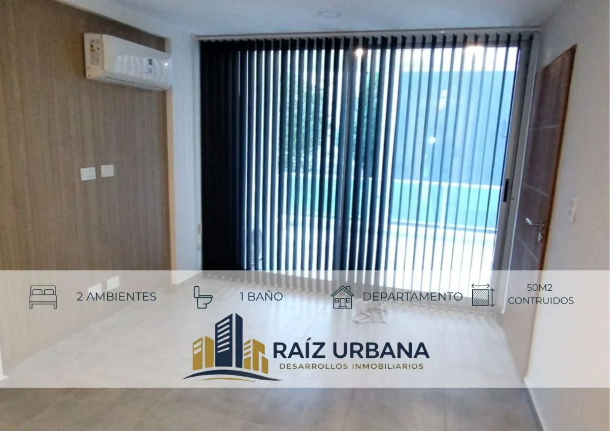 2-room unit with balcony and pool