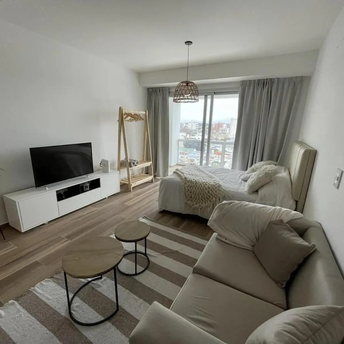 Furnished studio with balcony