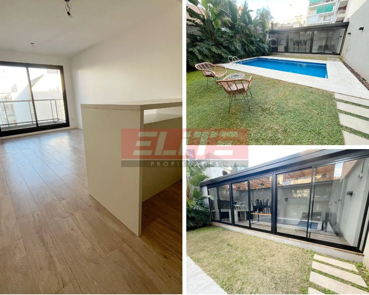Monoambiente con balcón y amenities