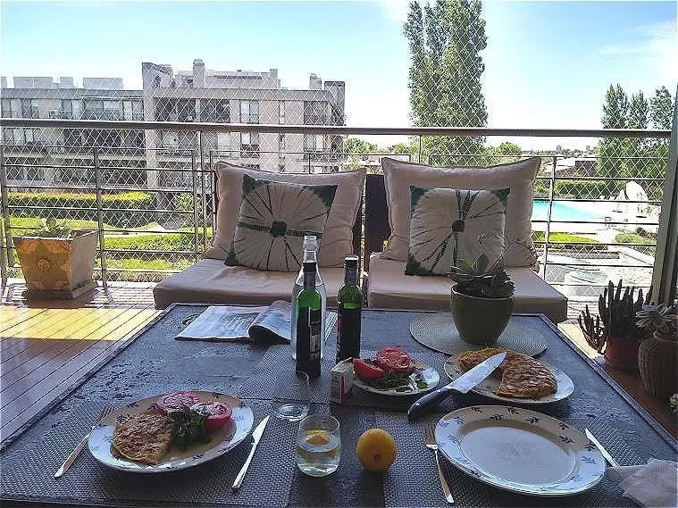 Balcony terrace with grill