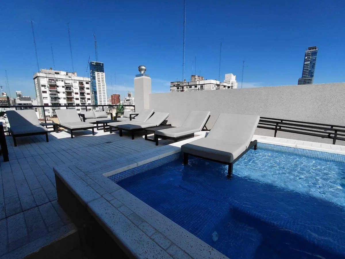 Studio with balcony and amenities