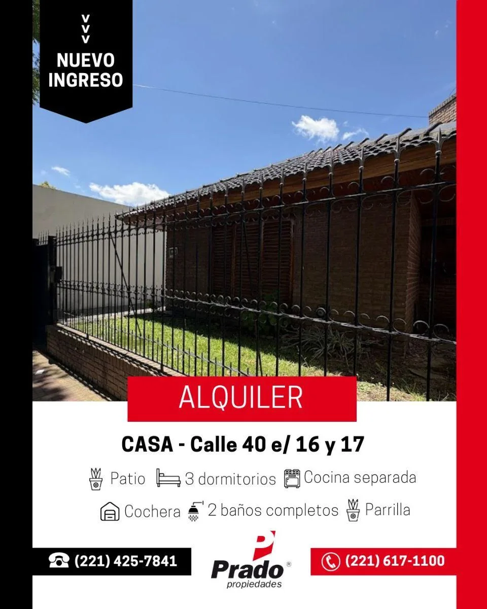 Alquiler Casa 3 Dormis - Casco