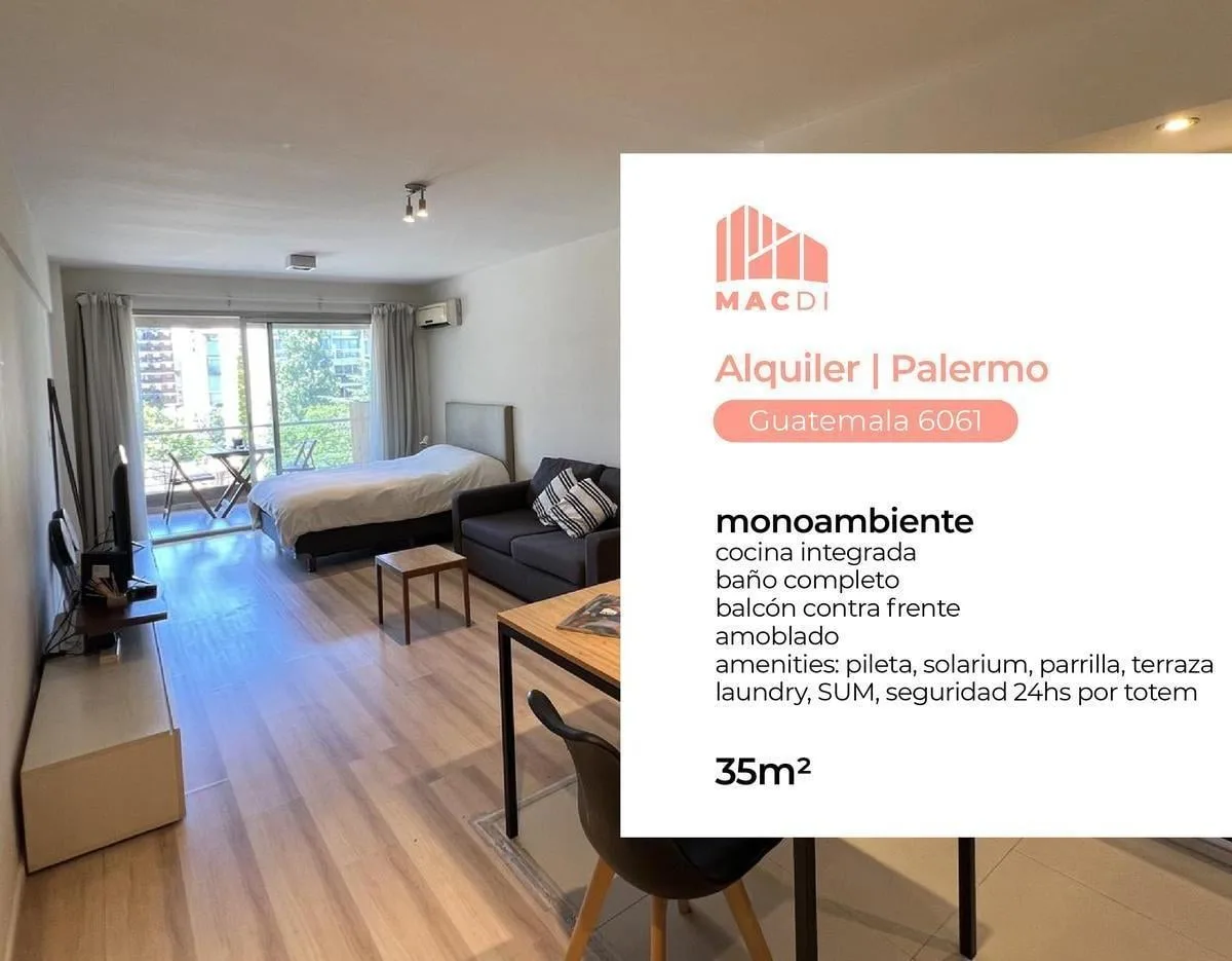 Excelente Dpto. en Alquiler Amoblado con Amenities