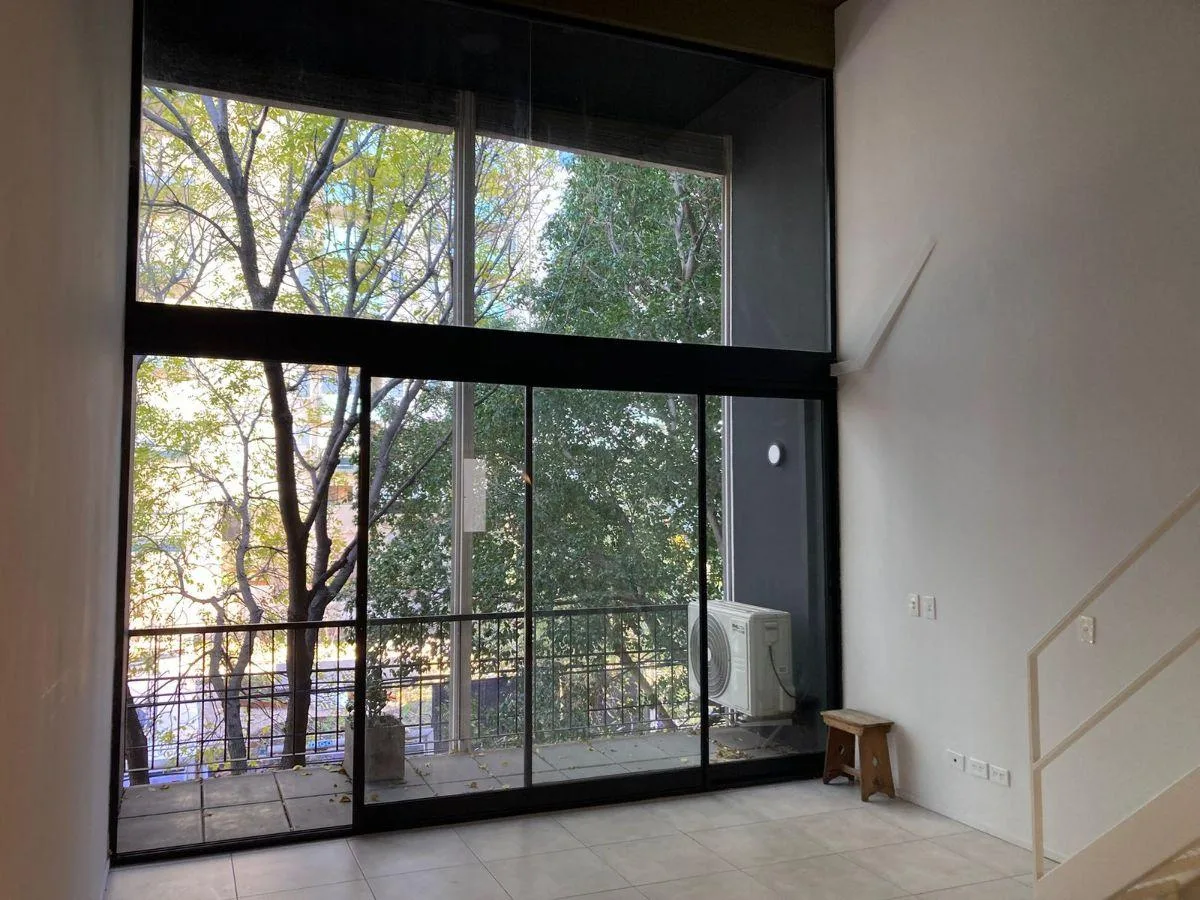 Front-facing duplex with balcony