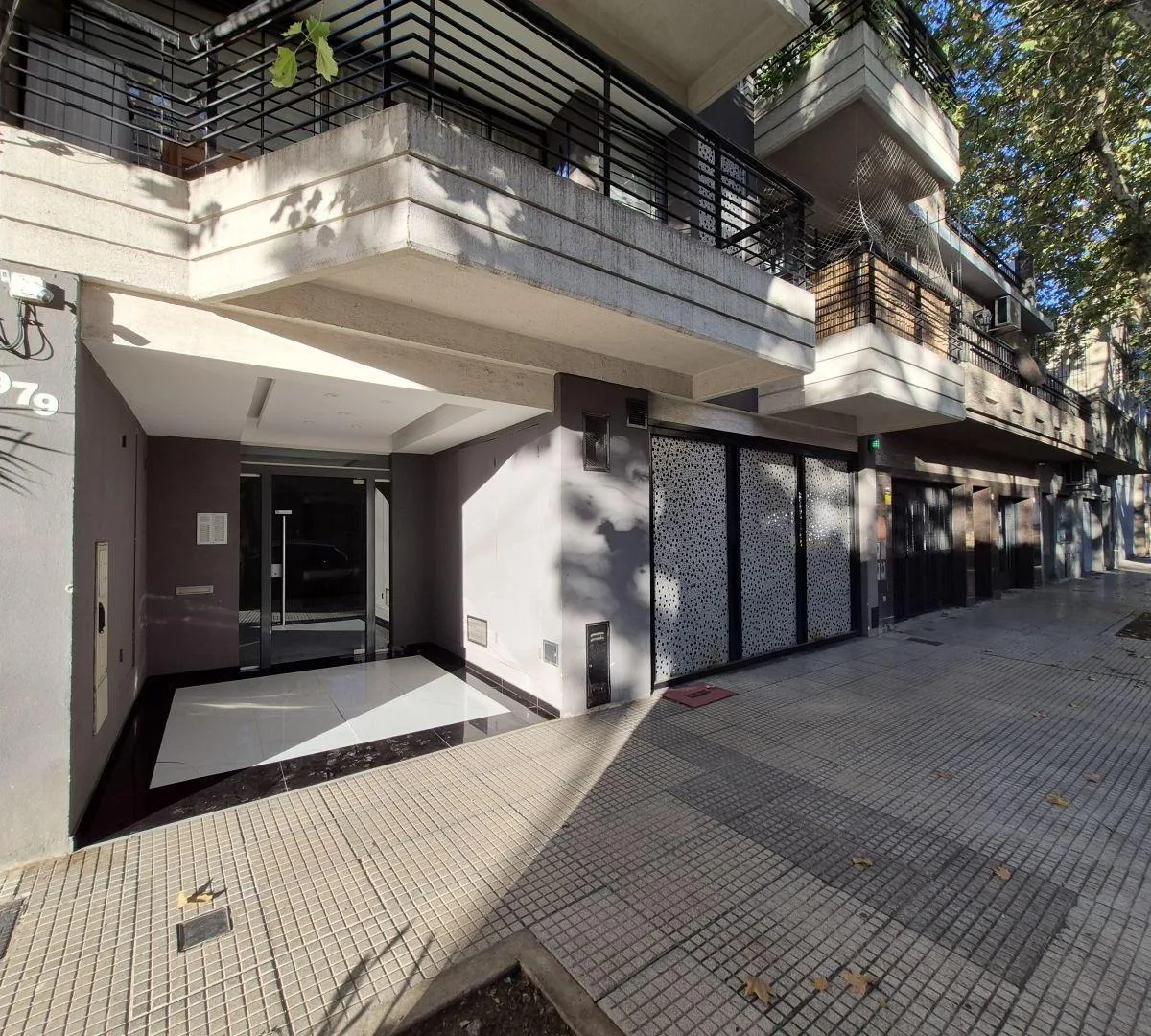 New-build studio, balcony