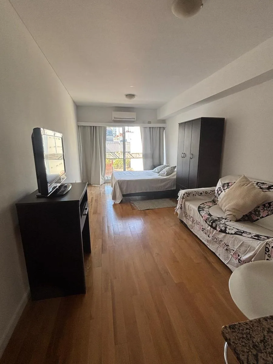 Studio with balcony and amenities