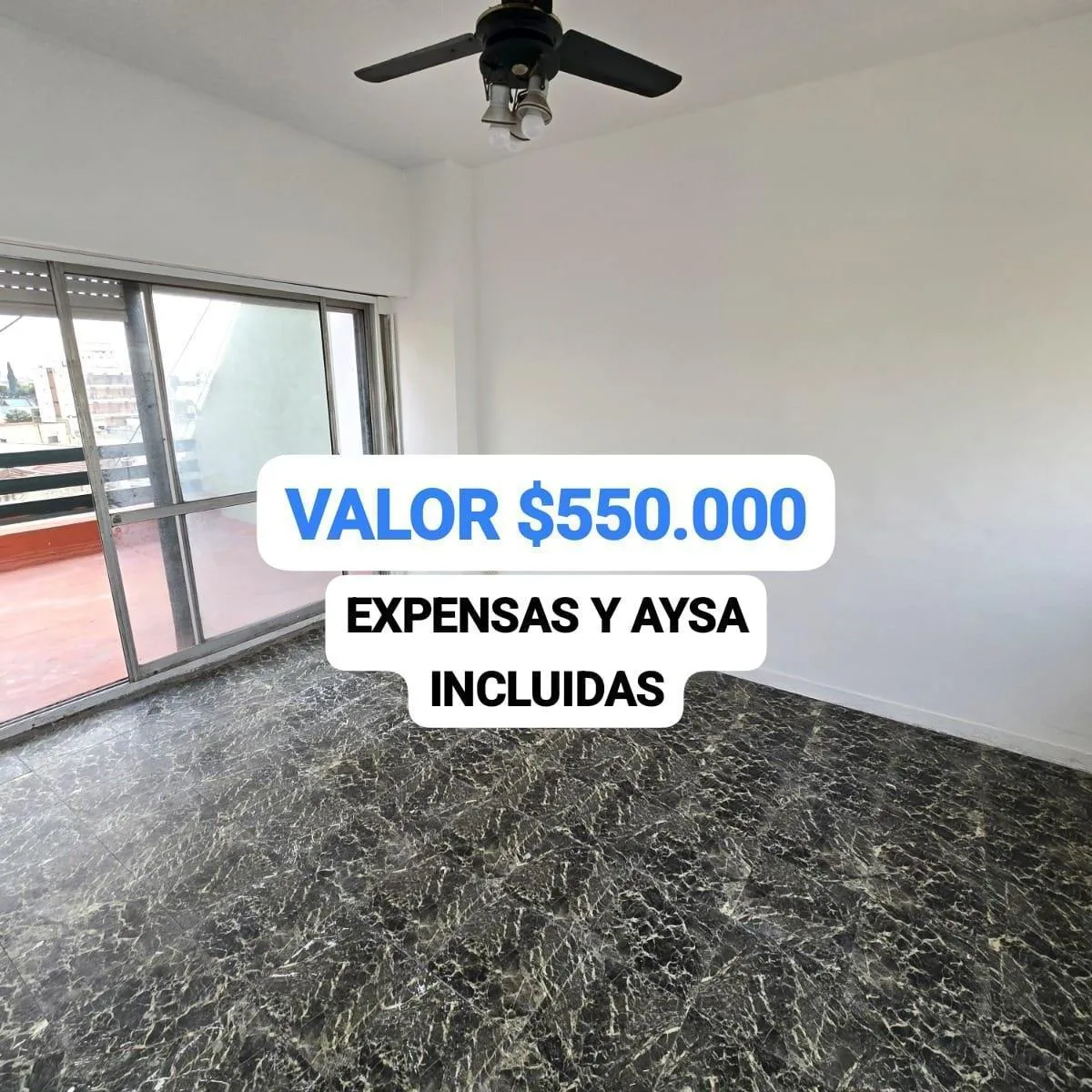 Alquiler Monoambiente Luminoso Balcón Aterrazado