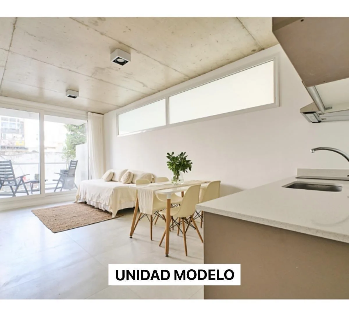 New studio with balcony