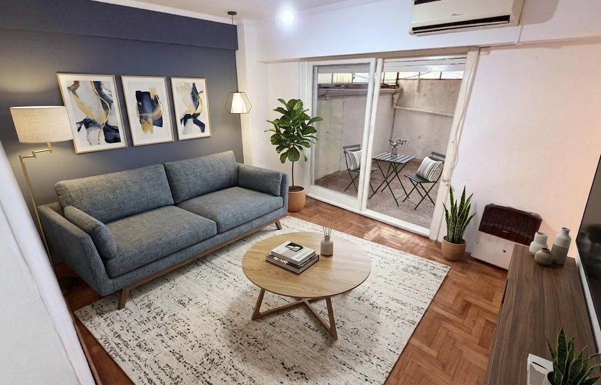 Alquiler Departamento 3 Ambientes con Patio en Villa Pueyrredon