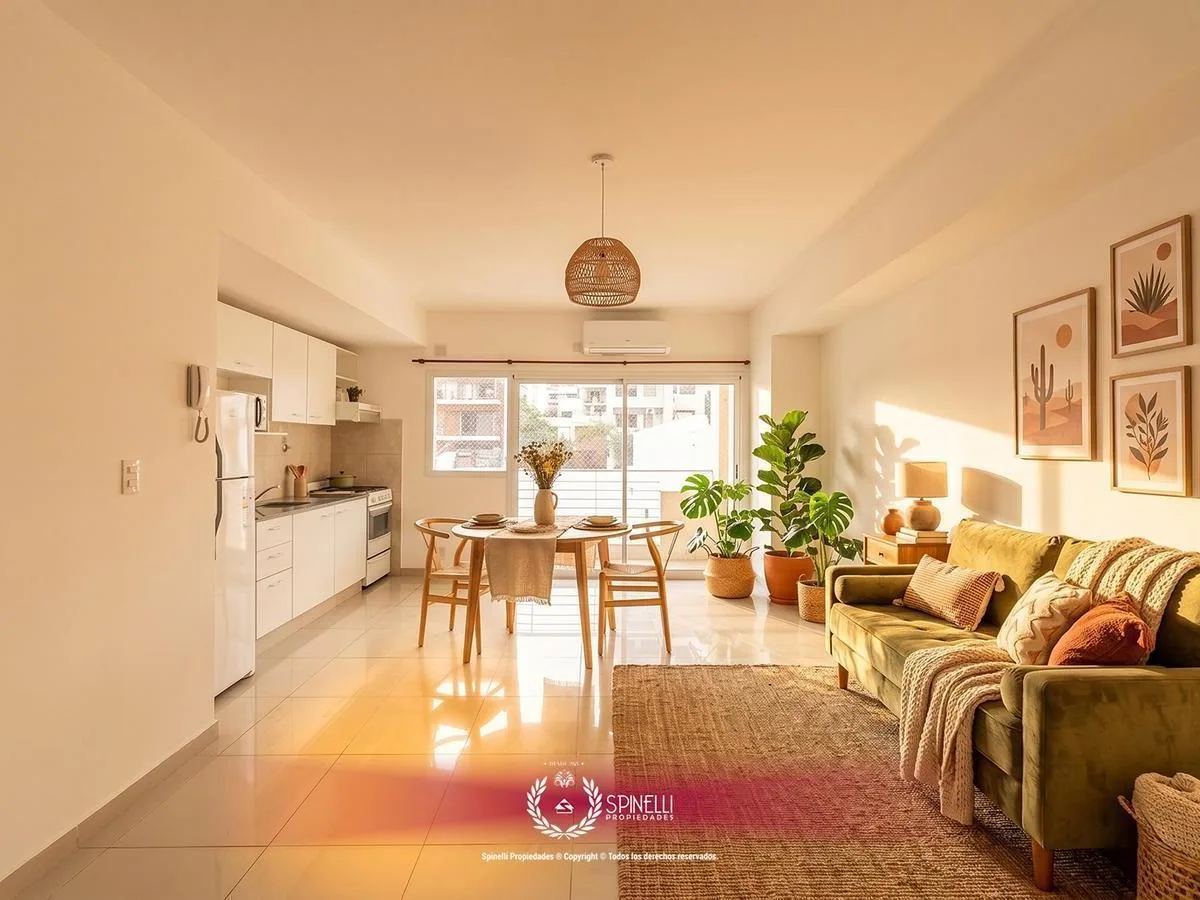 Alquiler Departamento 1 Ambiente 39 m&sup2; Flores Nuevo Laundry Aire Acondicionado Balcón Contrafrente