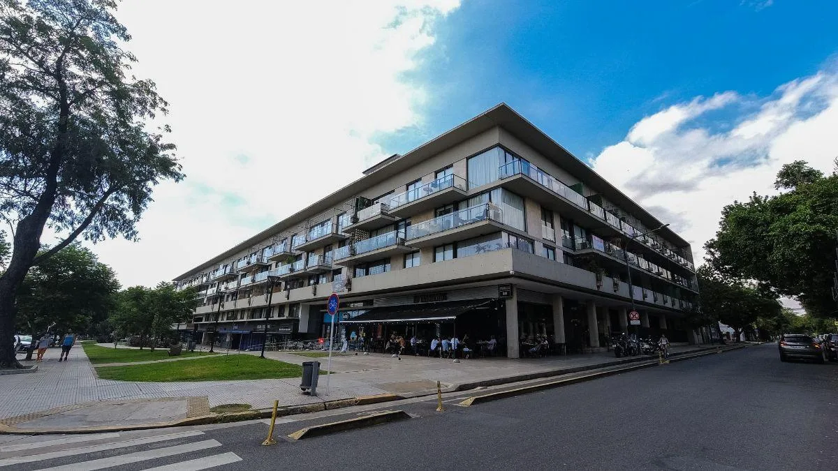 Studio with balcony and amenities