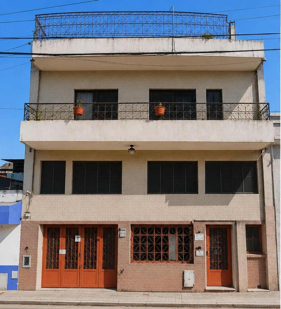 Warehouse with housing and patio