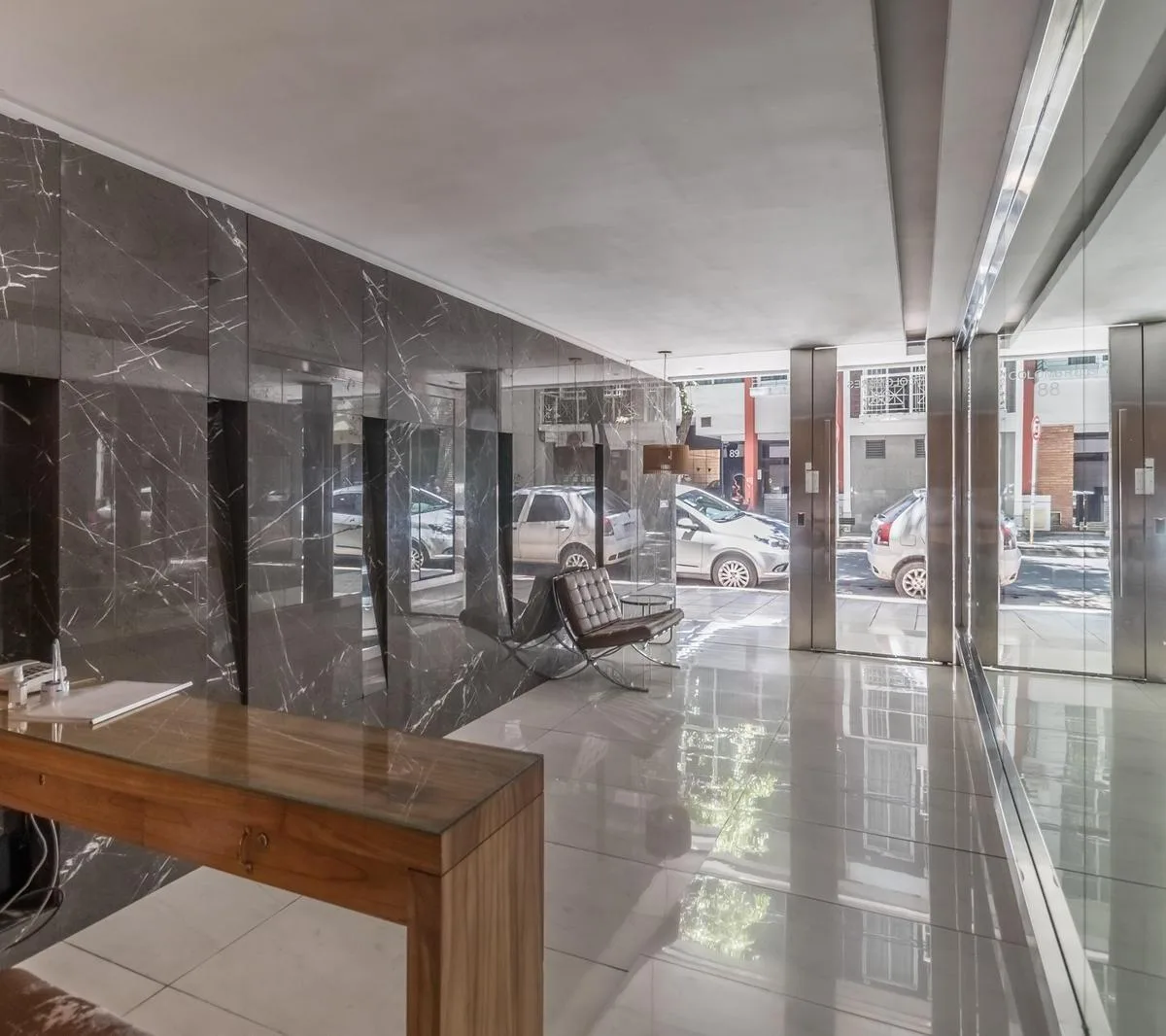 Studio with balcony and amenities