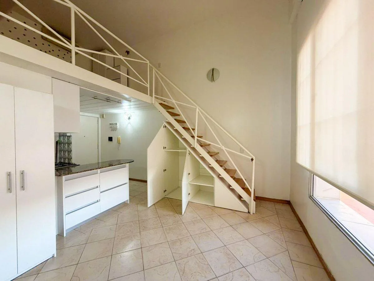 Double-height loft with patio