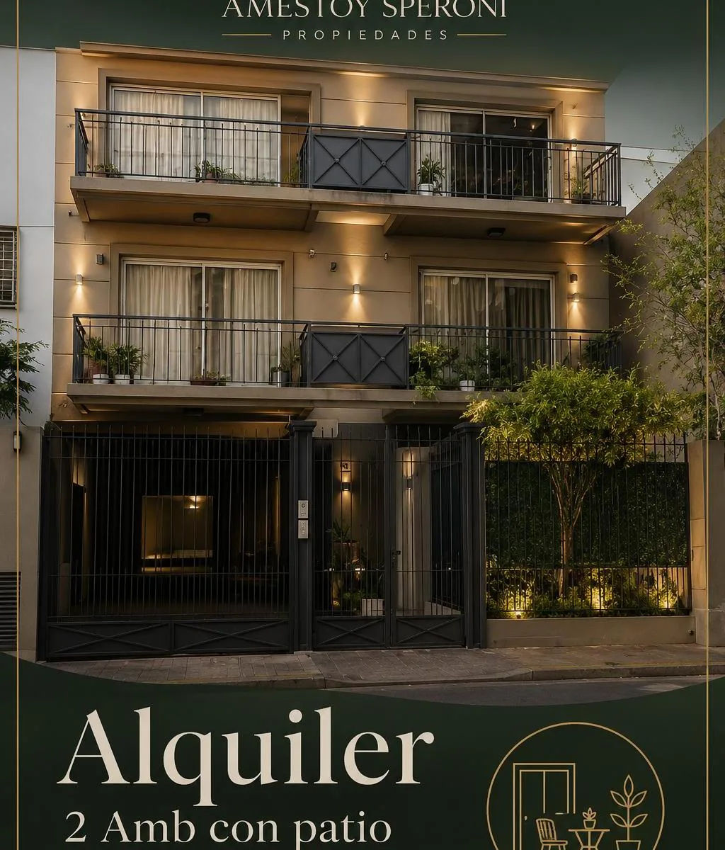 Departamento de 47 m&sup2; con Jardincito!