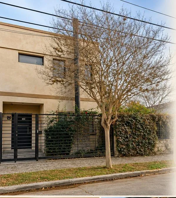 Two-story house, garden and parking