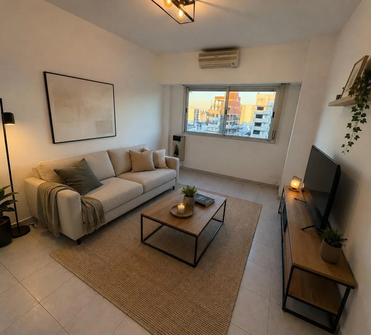 2 ambientes, terraza común