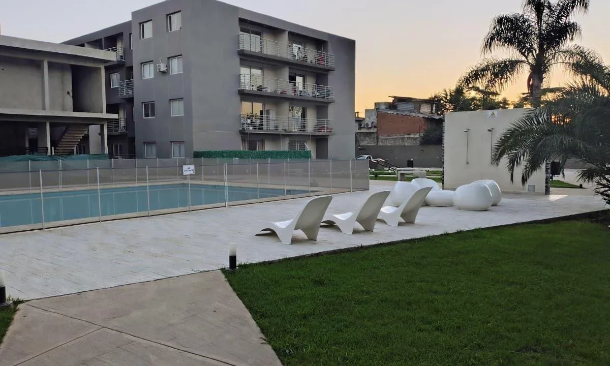 2 bedrooms, balcony and pool
