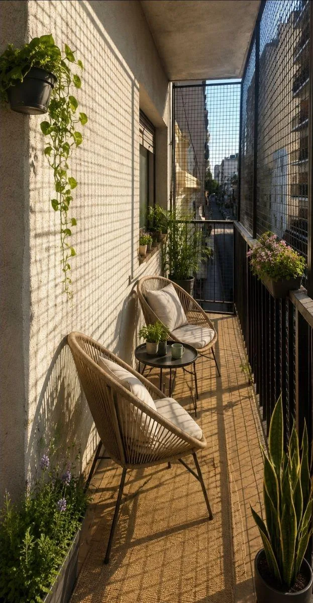 3 bedrooms, long balcony