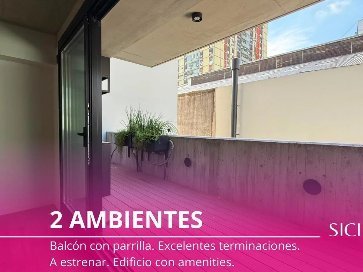 2-room apartment with balcony and grill