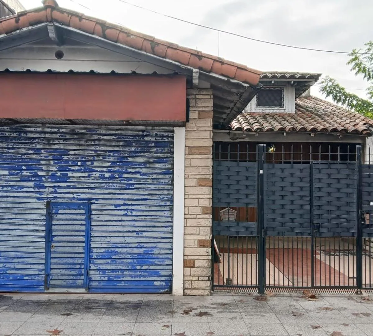 House with storefront and patio