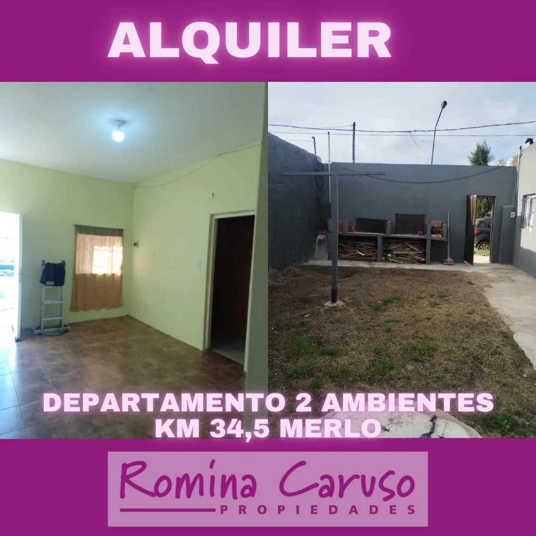 Departamento de 2 Ambientes Alquiler - Merlo