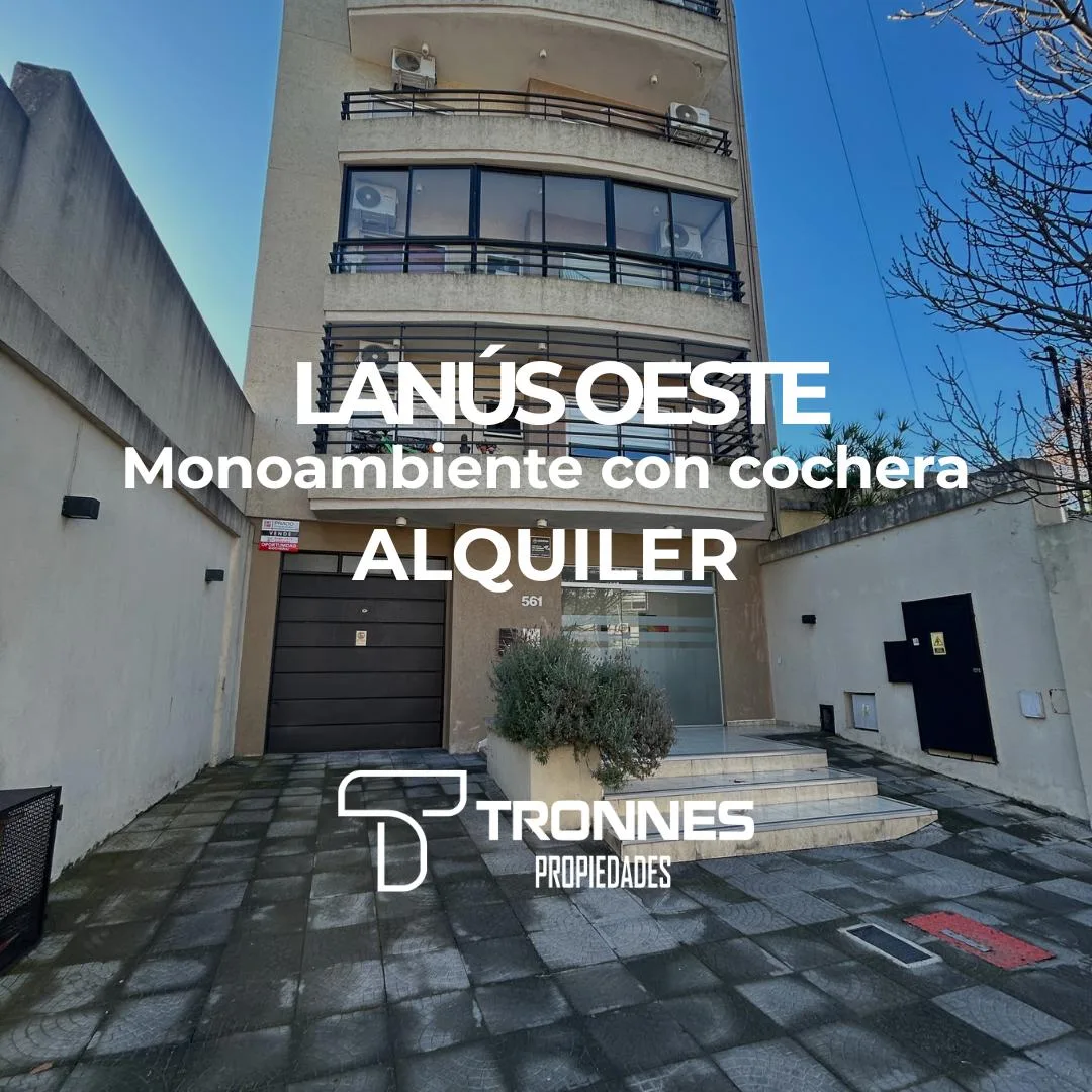 Alquiler Monoambiente de 40 m&sup2; con Cochera Descubierta - Lanús Oeste a Pocas Cuadras Estación