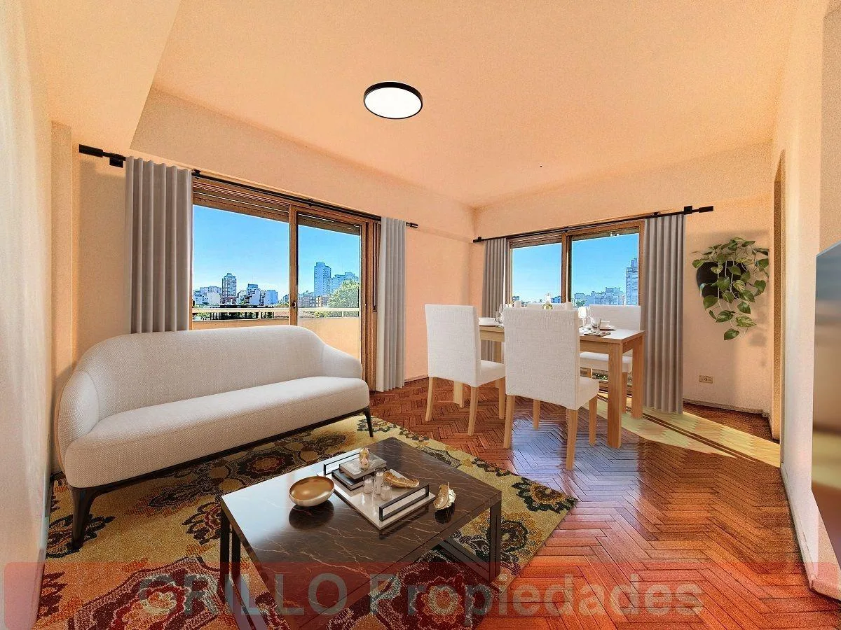 Juana Azurduy 1585. Departamento 2 Ambientes. Balcón. Lavadero. Vista Abierta