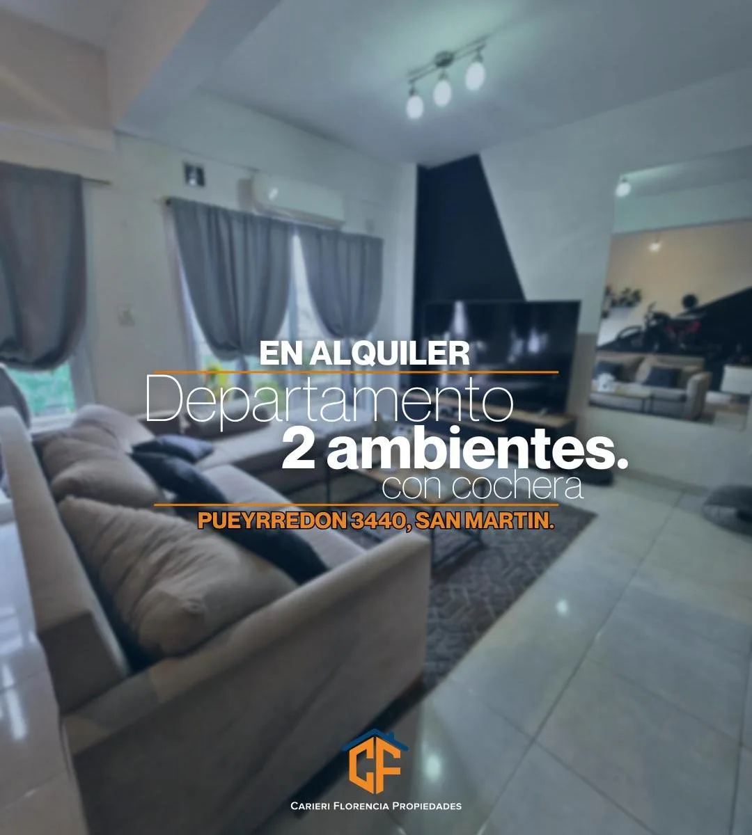 Departamento 2 Ambientes en Alquiler con Cochera en San Martin Centro