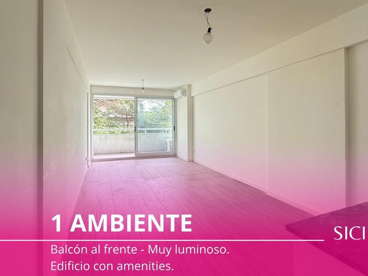Studio with balcony and amenities