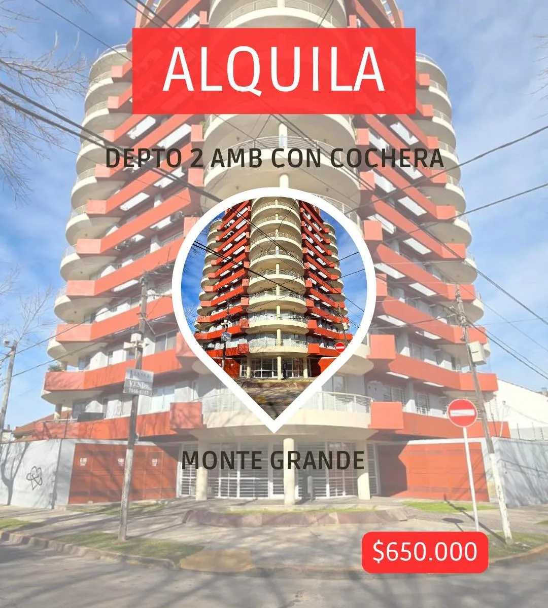 Departamento 2 Ambientes con Cochera - Alquiler Monte Grande
