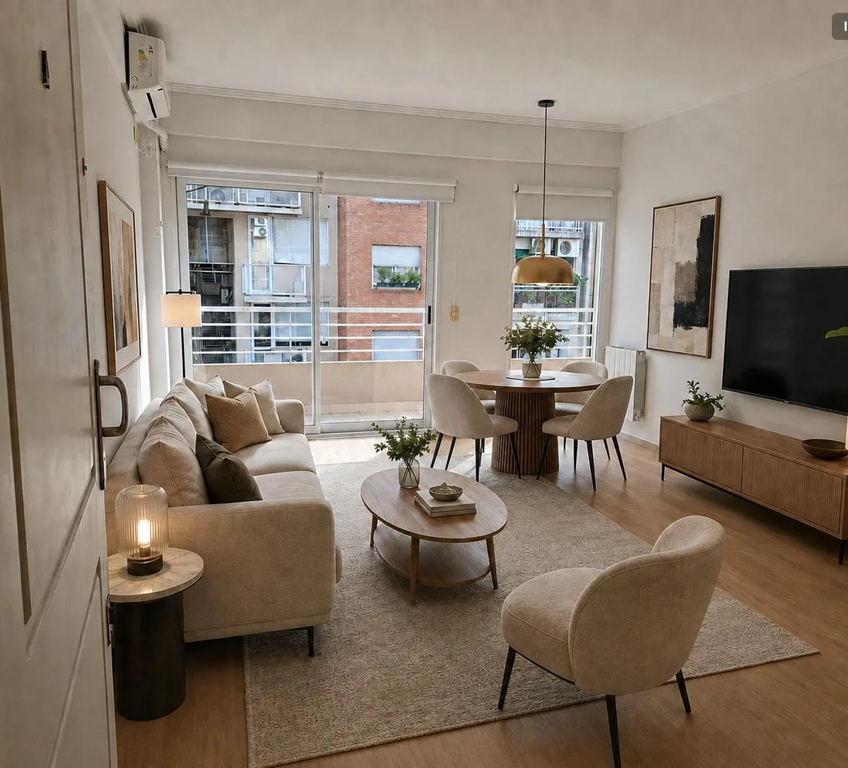 Duplex 2 bedrooms, long balcony
