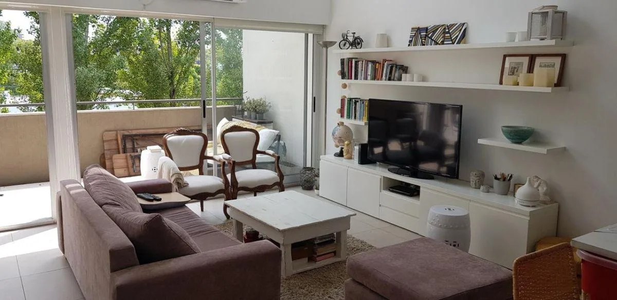 Duplex with double-height living and grill