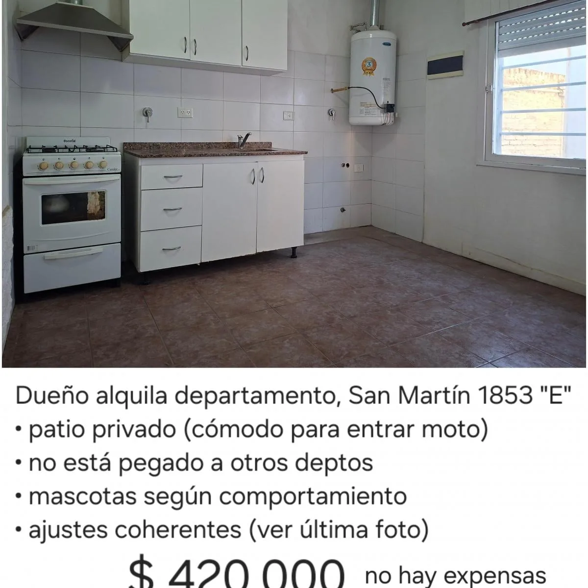 Departamento, San Martín 1853, Luján