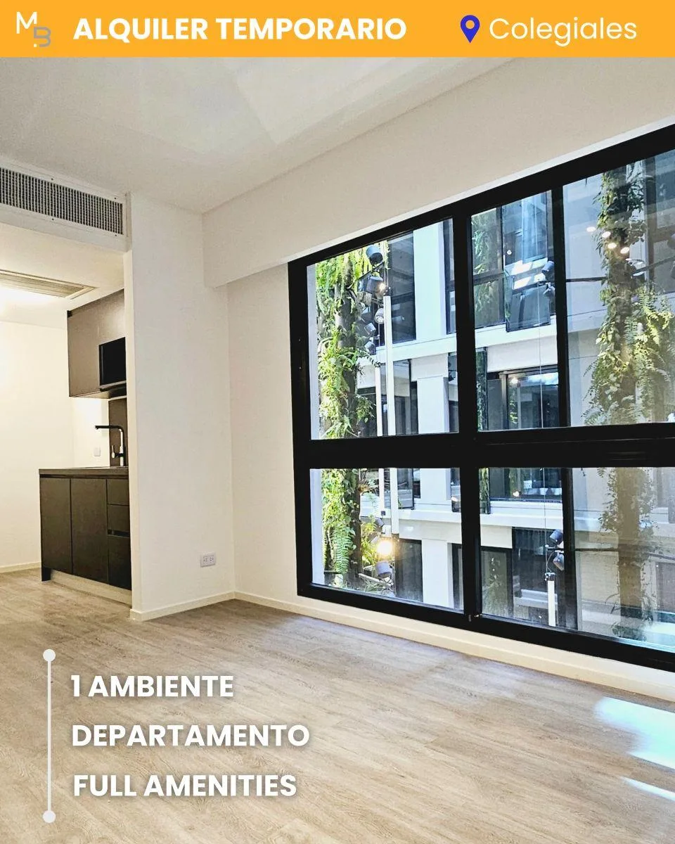 Departamento Monoambiente Alquiler Temporario Belgrano Edificio Full Amenities