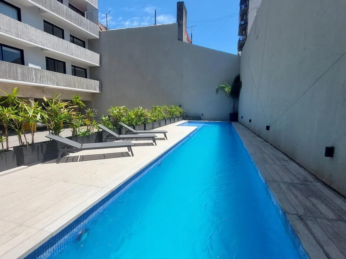 Studio with balcony and amenities