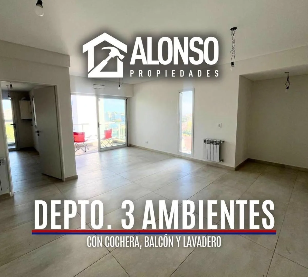 5° piso al frente, cochera y balcón