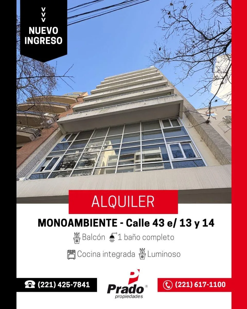 Monoambiente con balcón