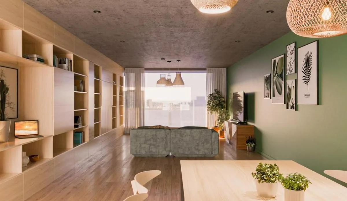 60 m² loft with 7 m² balcony