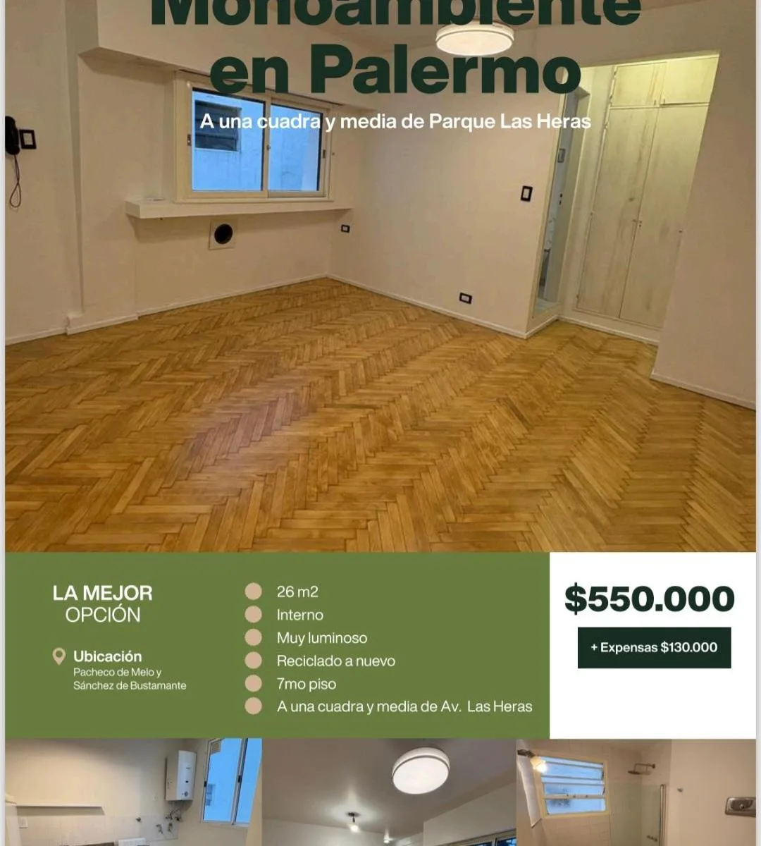 Monoambiente reciclado 7° piso
