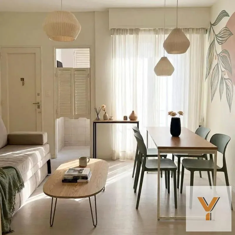 Departamento amoblado con balcón