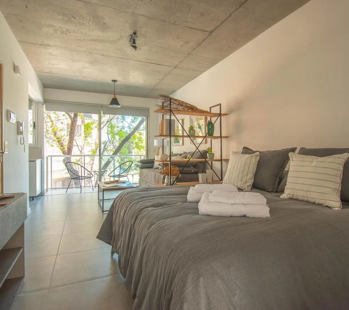 Furnished studio with balcony