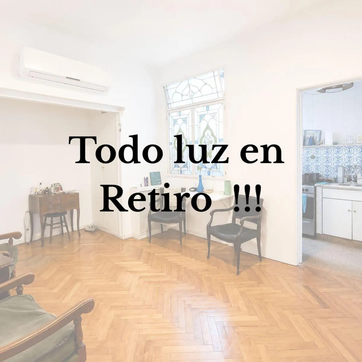 Retiro with balcony and AC