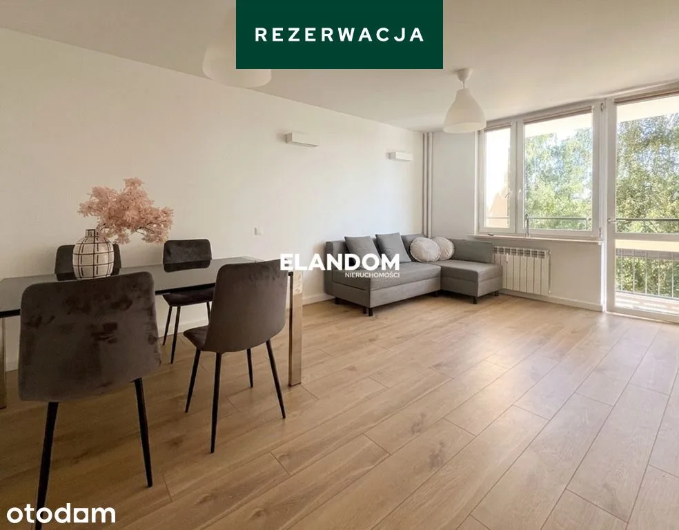 Przestronne 3 pokoje Saska Kępa | widok na zieleń