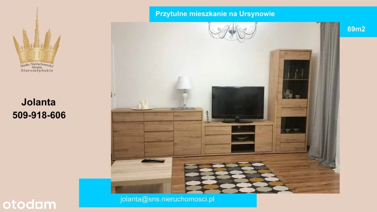 Furnished 3-room apartment in Ursynów