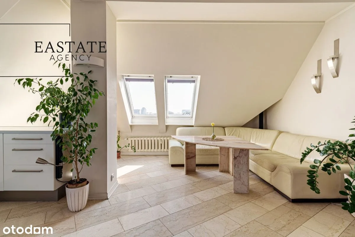 3 pokoje na poddaszu 85m² | metro | widok
