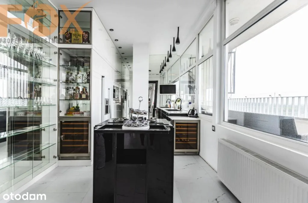 5-pokojowy Penthouse, 180 m2 nad Wisłą, Taras