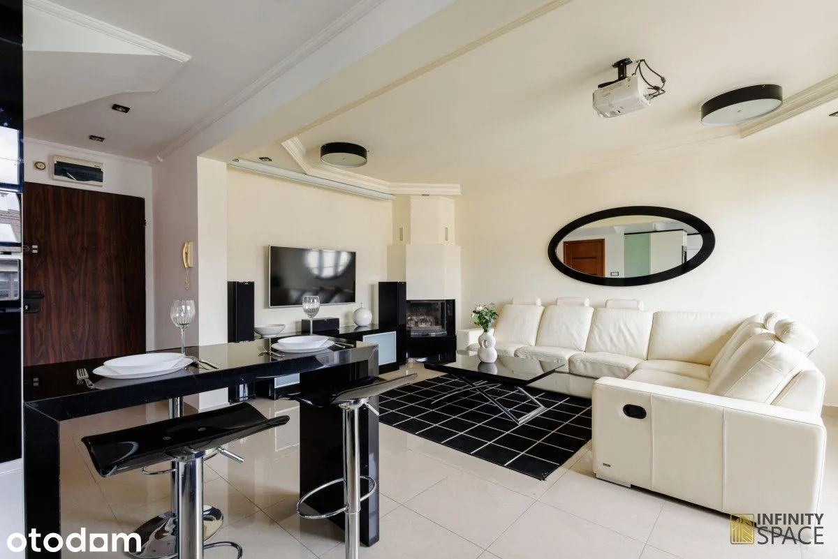 100m² duplex, sauna i kominek