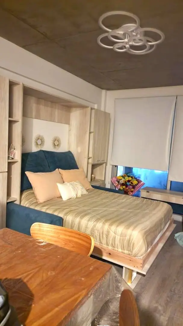 Monoambiente amoblado con balcón en Nueva Pompeya